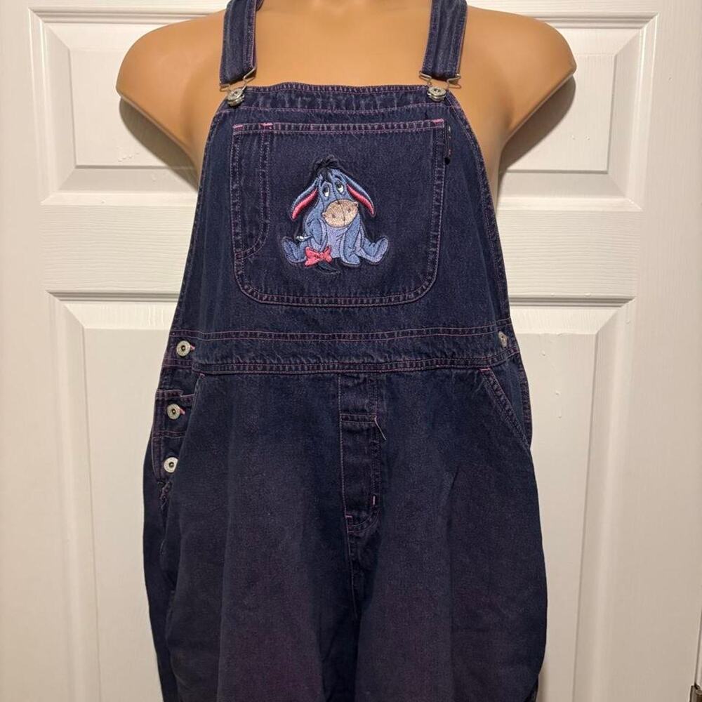 Vintage eeyore navy denim overalls